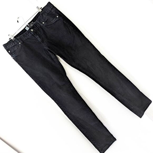 MOSSIMO! DEEP, SATURATED BLACK SKINNY PREMIUM DENIM 5 POCKET JEANS, PANTS! SZ 14 - Picture 1 of 11